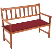 vidaXL Panchina da giardino con cuscino 120 cm in legno massiccio di acacia