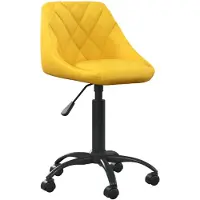 vidaXL Sedia da ufficio in velluto giallo senape