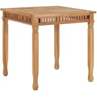 Natur24 Tavolo da pranzo da giardino 80x80x80 cm in teak massiccio