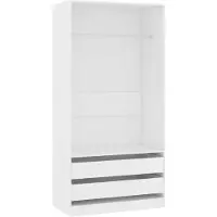 vidaXL Armadio Bianco 100x50x200 cm Materiale a base di legno