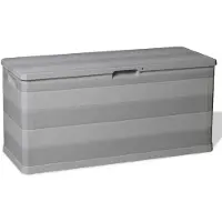 vidaXL Contenitore da giardino 280 L Grigio chiaro