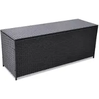 vidaXL Cuscino da giardino nero 150x50x60 cm in poly rattan