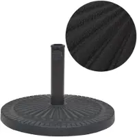 vidaXL Supporto per ombrellone in resina rotondo nero 14 kg