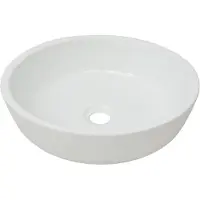 vidaXL Lavabo rotondo in Vetroceramica bianca 42 x 12 cm
