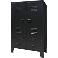 vidaXL Armadio in metallo stile industriale 67x35x107 cm nero