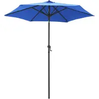 vidaXL Ombrellone blu 200 x 224 cm Alluminio