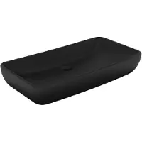 vidaXL LAVABO RETTANGOLARE 71 x 38 cm Keramikmattschwarz