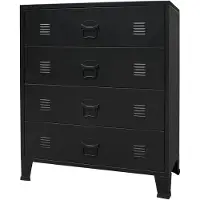 vidaXL Cassettiera in metallo stile industriale 78 x 40 x 93 cm nero
