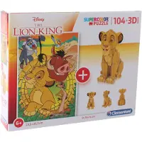Clementoni SuperColor Il Re Leone 3D Puzzle Unisex 6+ anni 104 pezzi — Puzzle