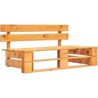 vidaXL Panchina da esterno in legno di pallet, color miele