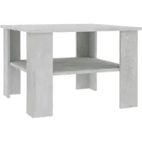 vidaXL Tavolino da caffè grigio cemento 60x60x42 cm materiale a base di legno