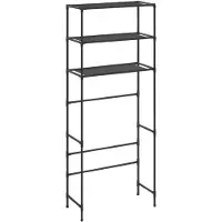 vidaXL Portabiancheria 3 ripiani nero 69x28x169 cm