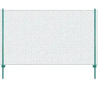 vidaXL Drahtgitter FET mit Pfosten 25x1,5 m Stahlgrün