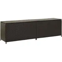 vidaXL Cassetta da giardino in Poly Rattan 200x50x60 cm Marrone