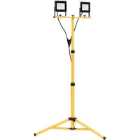 vidaXL Proiettore LED con stativo 2x30 W bianco freddo