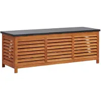 vidaXL Cassetta da giardino 150x50x55 cm in legno massiccio di eucalipto