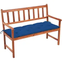 vidaXL Panchina da giardino con cuscino 120 cm in legno massiccio di acacia