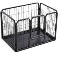 vidaXL Box per cuccioli in acciaio 91,5x59x61 cm