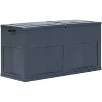 vidaXL Contenitore da giardino 320 L nero