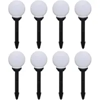 vidaXL Luci da sentiero 8 pz. LED 15 cm con picchetto a terra