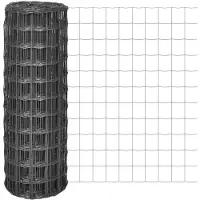 vidaXL Eurozaun Stahl 10 x 1,5 m Grau