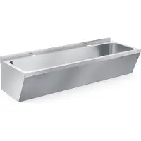 CombiSteel Lavabo con accessori e alzatina in acciaio inox 1200x425x165mm