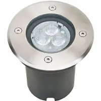 LUCANDE Lampada da incasso per pavimento a LED Ava, Ø 12 cm, rotonda, IP67