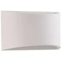 LINDBY Applique Heiko, up/down, gesso, bianco, altezza 12 cm