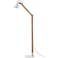 LINDBY Lampada da terra Shivanja, in legno, regolabile, 146 cm, E27