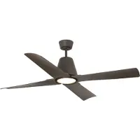Faro Ventilatore Typhoon L lampada LED IP44 marrone