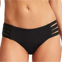 Seafolly Women's Collective Multi Strap Hipster Pant Parte inferiore bikini Donna (32, nero)