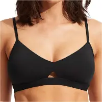 Seafolly Women's Collective Hybrid Bralette Parte superiore bikini Donna (32, nero)