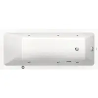 Duravit No.1 baignoire pour WC encastrée, rectangulaire, 1700x700mm, Jet Protect,1 pente de dossier, blanc, 760489000JP1000, 760489000JP1000