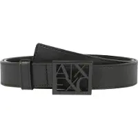 Armani Exchange per donna. 9411300A87400020 Cintura nera (65cm), Nero, Casual, Sintetico, Imitazione cuoio
