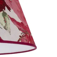 Duolla Paralume Sofia, altezza 21 cm, motivo floreale rosso