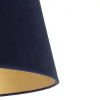 Duolla Paralume Cone altezza 18 cm, blu scuro/oro