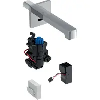 Geberit Robinetterie de lavabo Brenta, saillie 170mm, avec mitigeur thermostatique, alimentation au réseau, pour boîtier de fonction encastré, 116.277.21.1, 116.277.21.1