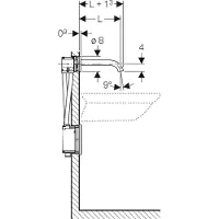 Geberit Robinetterie de lavabo Piave, saillie 170mm, avec mitigeur thermostatique, alimentation par pile, pour boîtier de fonction encastré, 116.268.21.1, 116.268.21.1