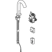 Geberit Robinetterie de lavabo Piave, saillie 167mm, alimentation au réseau, avec mitigeur thermostatique, pour boîtier de fonction encastré, 116.187.21.1, 116.187.21.1