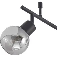 LINDBY Eridia faretto soffitto nero 6 luci, lungo