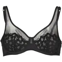 Dim Non imbottito GENEROUS MOD BRODERIE donne - Nero - 105D