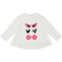 Emporio Armani T-shirts a maniche lunghe 6HEM01-3J2IZ-0101 ragazza - Bianco - 36 mesi