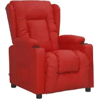 vidaXL Poltrona relax in Pelle finta rosso vino