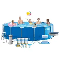 Intex Telaio in metallo per piscina - Accessori inclusi - 457x122 cm