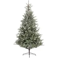 Merkloos Albero di Natale artificiale Kunst, modello Allison Pine, altezza 150 cm, effetto "nebbia", ideale per Natale