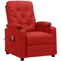 vidaXL Sedia da massaggio in Pelle finta rosso vino