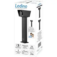 Ledino Connect L2 colonna di prese con 2 prese, nero