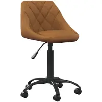 vidaXL Sedia da ufficio in velluto marrone