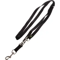 Hunter Adjustable Nylon V Leash Guinzagli per cani (Länge max. 200 cm - Breite 2,0 cm, nero)