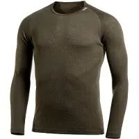 Woolpower Lite Crewneck Intimo lana merinos (XXL, olivia/marrone)